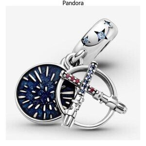 Pandora Star Wars Lightsaber Double Dangle Charm